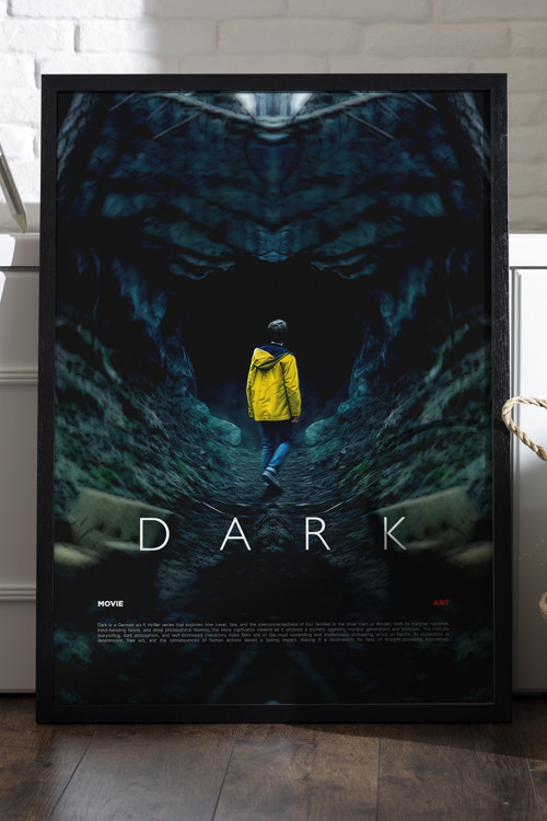 Dark Siyah Ahşap Çerçeveli Poster, Dizi Duvar Tablosu