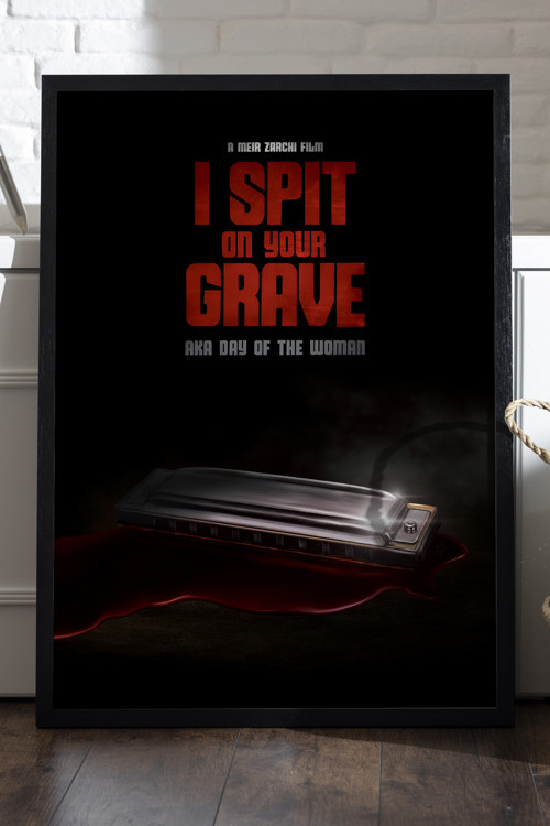 Mezarına Tüküreceğim Siyah Ahşap Çerçeveli Poster, Film Duvar Tablosu