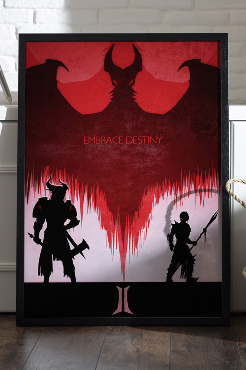 Dragon Age Siyah Ahşap Çerçeveli Poster, Dekoratif Oyun Duvar Tablosu