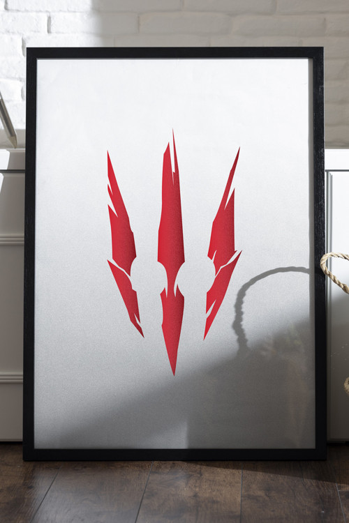 The Witcher Siyah Ahşap Çerçeveli Poster, Dekoratif Oyun Duvar Tablosu