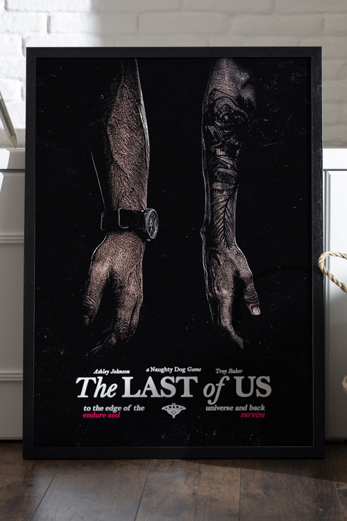 The Last Of Us Siyah Ahşap Çerçeveli Poster, Dekoratif Oyun Duvar Tablosu