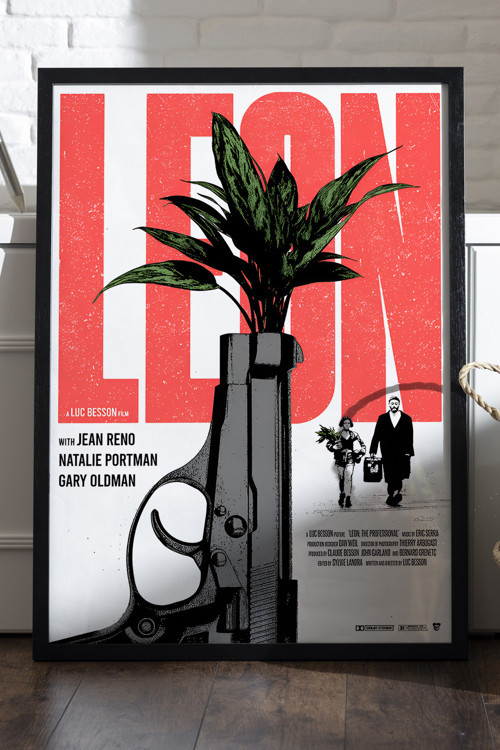 Leon Siyah Ahşap Çerçeveli Poster, Dizi Duvar Tablosu