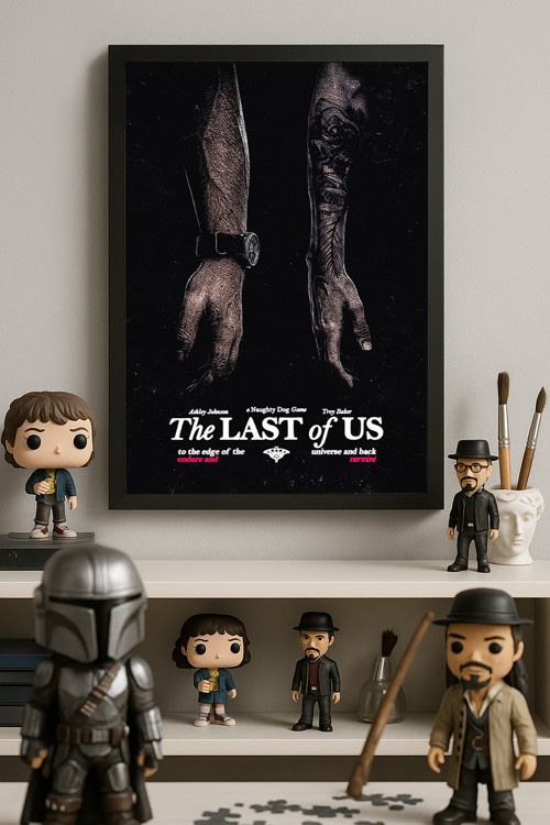 The Last Of Us Siyah Ahşap Çerçeveli Poster, Dekoratif Oyun Duvar Tablosu