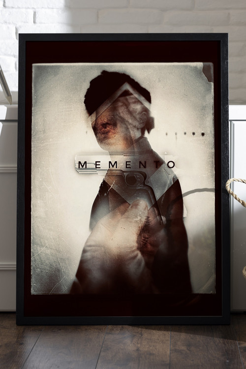 Memento Siyah Ahşap Çerçeveli Poster, Film Duvar Tablosu