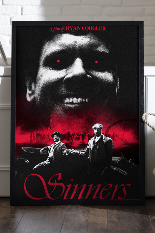 Sinners Siyah Ahşap Çerçeveli Poster, Dekoratif Film Duvar Tablosu