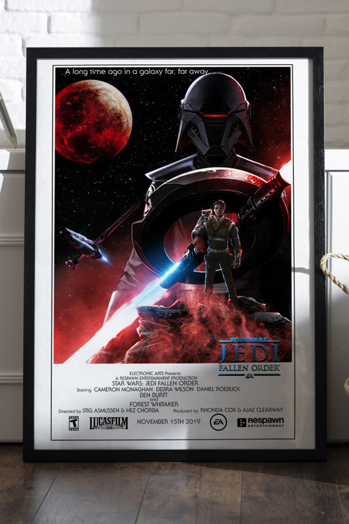 Siyah Ahşap Çerçeveli Poster, Dekoratif Oyun Duvar Tablosu