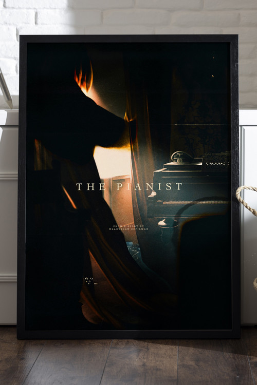 Pianist Siyah Ahşap Çerçeveli Poster, Film Duvar Tablosu