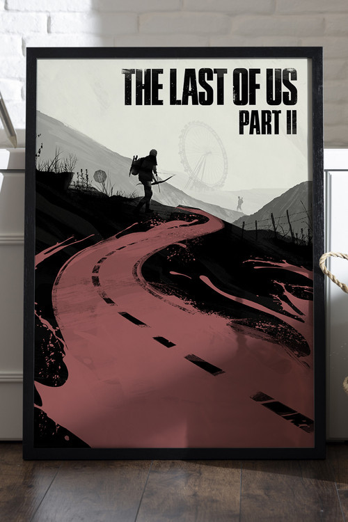The Last Of Us Siyah Ahşap Çerçeveli Poster, Dekoratif Oyun Duvar Tablosu