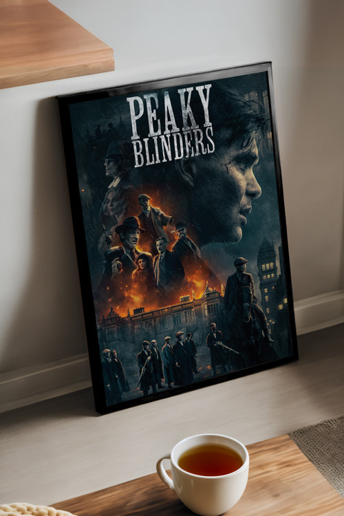 Peaky Blinders Siyah Ahşap Çerçeveli Poster, Dizi Duvar Tablosu