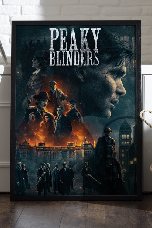Peaky Blinders Siyah Ahşap Çerçeveli Poster, Dizi Duvar Tablosu