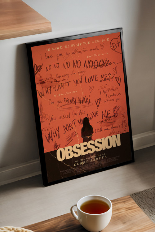 Obsession Siyah Ahşap Çerçeveli Poster, Dekoratif Film Duvar Tablosu