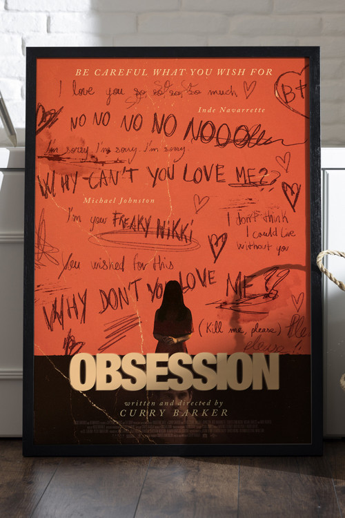 Obsession Siyah Ahşap Çerçeveli Poster, Dekoratif Film Duvar Tablosu
