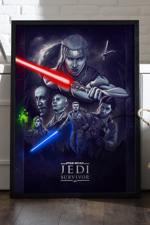 Siyah Ahşap Çerçeveli Poster, Dekoratif Oyun Duvar Tablosu