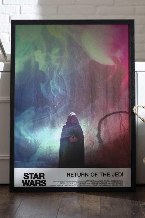 Star Wars Siyah Ahşap Çerçeveli Poster, Film Duvar Tablosu