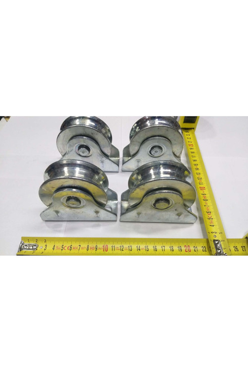 4 ADET 80 MM 8 CM TERKERLEK BOYU KEPLİ BİLYALI SÜRGÜLÜ DEMİR KAPI MAKARASI