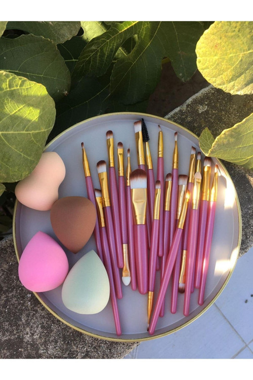 2'li Set Professional 20'li Fırça Seti Ve 4'lü Sünger Set