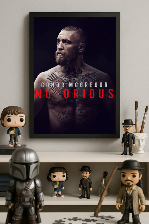 Conor Mcgregor Ufc Siyah Ahşap Çerçeveli Poster, Dekoratif Dövüş Duvar Tablosu
