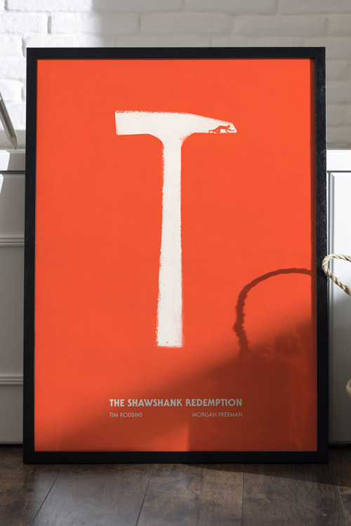 Esaretin Bedeli Siyah Ahşap Çerçeveli Poster, Film Duvar Tablosu