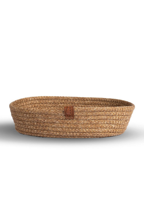 El Dokuma Oval Jüt Ekmek Sepeti