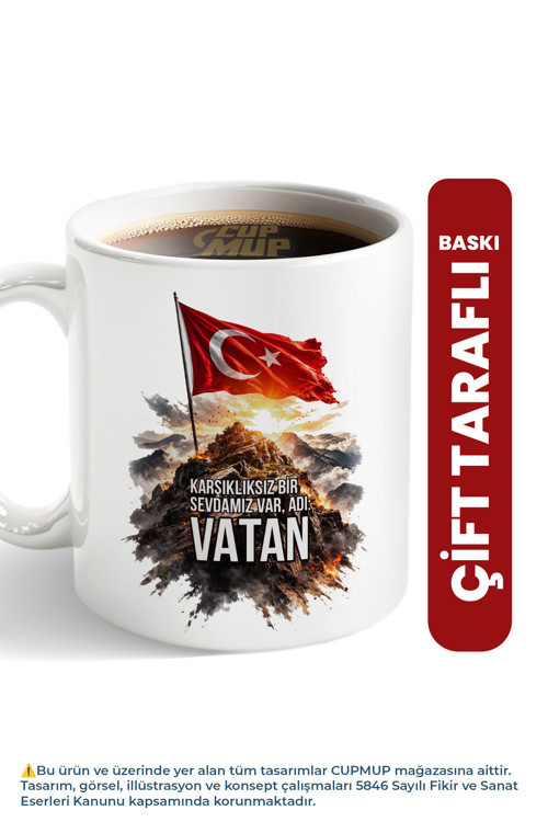 As Bayrakları As As | Vatan Sevgisi Kupa Bardak