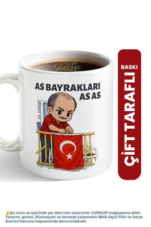 As Bayrakları As As | Vatan Sevgisi Kupa Bardak