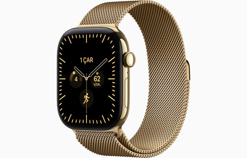 Watch Series 12 Gps + Cellular, 46 mm Parlak Altın Rengi Titanyum Kasa ve Parlak Altın Rengi Milano Loop - S/M