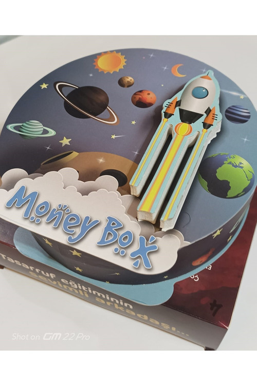 Sevimli Kumbara - Money Box Sweet Üzeri 3D Stickerli Kumbara
