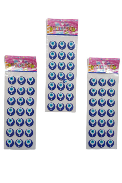 Nazar Boncuklu Renkli Sticker 3 Adet.