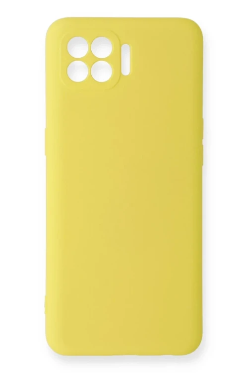 Newface Oppo Reno 4 Lite Kılıf Nano içi Kadife Silikon - Sarı
