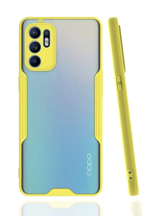 Newface Oppo Reno 6 Kılıf Platin Silikon - Sarı