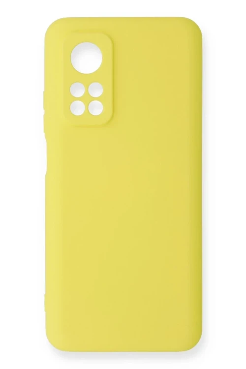Newface Xiaomi Mi 10T Kılıf Nano içi Kadife Silikon - Sarı