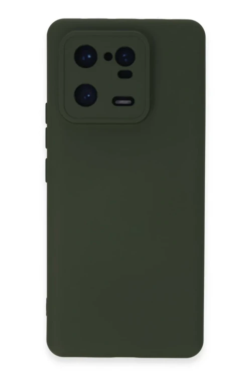 Newface Xiaomi Mi 13 Pro Kılıf Nano içi Kadife Silikon - Koyu Yeşil