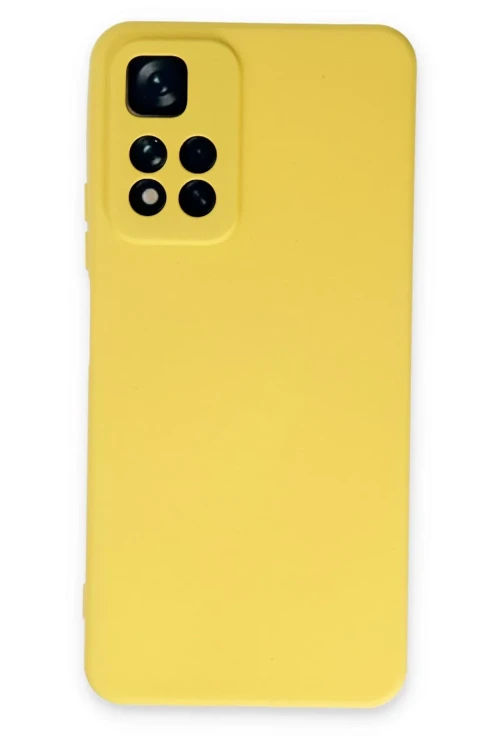 Newface Xiaomi Redmi Note 11 Pro Plus 5G Kılıf Nano içi Kadife Silikon - Sarı
