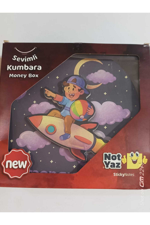 Sevimli Kumbara - Money Box Sweet Üzeri 3D Stickerli Kumbara