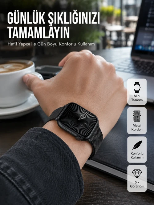 SQ-16 Mini Series 10 – Dokunmatik Akıllı Saat | Kalp Ritmi, SpO2, Uyku Takibi