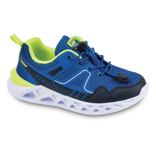 24742 Royal Mavi - Lacivert - Neon Yeşil Erkek Çocuk Spor Ayakkabı