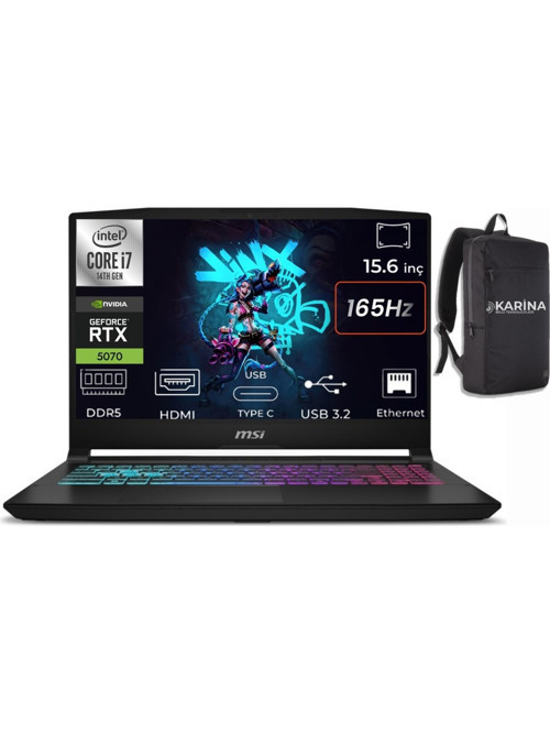 Katana 15 HX i7-14650HX B14WGK-068XTR-20 16GB 1TB RTX5070 W11Pro 15.6" QHD Gaming Laptop & B14WGK068XTRK20