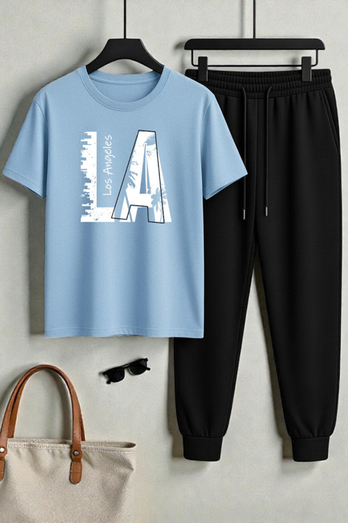 Unisex Los Angles Baskılı 2'Li Eşofman Takımı