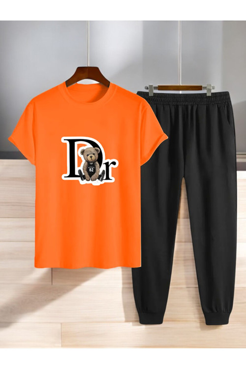 Unisex Dr: Ayı Tasarım Basklı Tshirt Eşofman Takımı