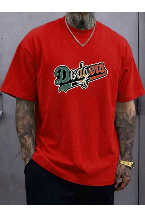 Erkek Dodgers Baskılı Tasarım Tshirt