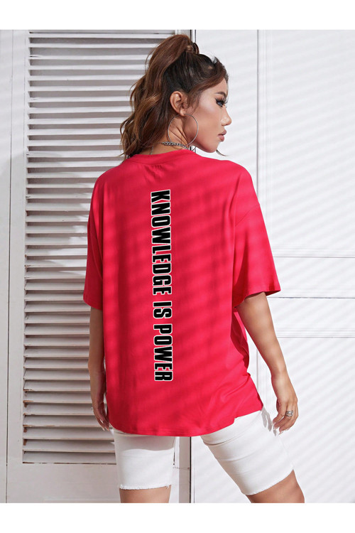 Unisex Knowledge İs Power Baskılı Tasarım Tshirt