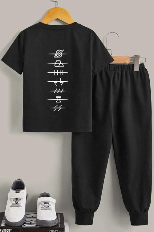 Çocuk Ninja Akatsuki Alt - Üst Eşofman Takımı
