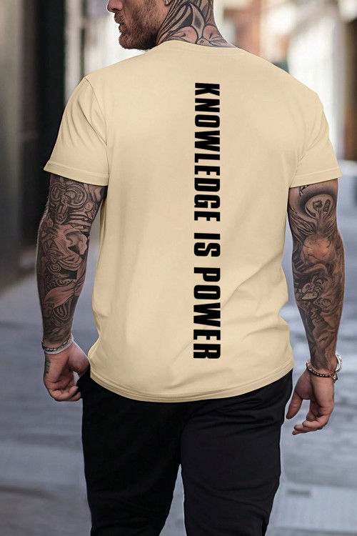 Unisex Knowledge İs Power Baskılı Tasarım Tshirt