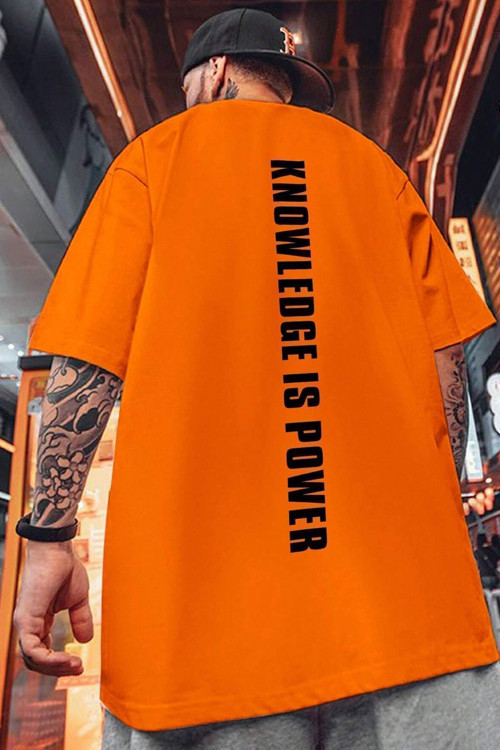 Unisex Knowledge İs Power Baskılı Tasarım Tshirt