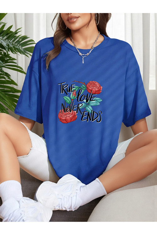 Unisex True Tasarım Basklı Tshirt