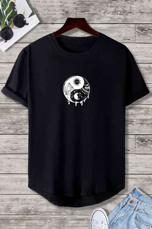 Unisex Ying&Yang Tasarım Tshirt