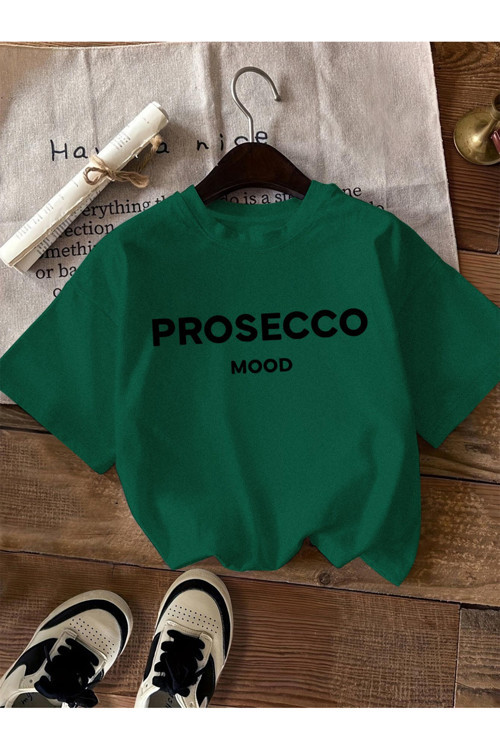 Unisex Prosecco Baskılı Tasarım Tshirt
