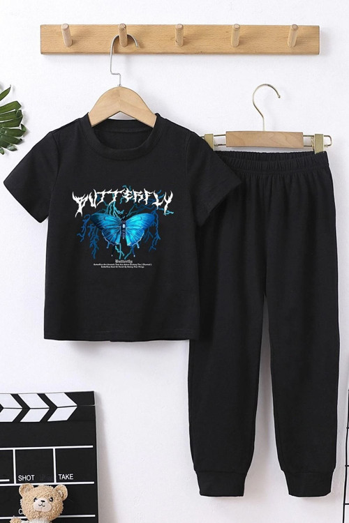 Çocuk Blue Butterfly Alt - Üst Eşofman Takımı