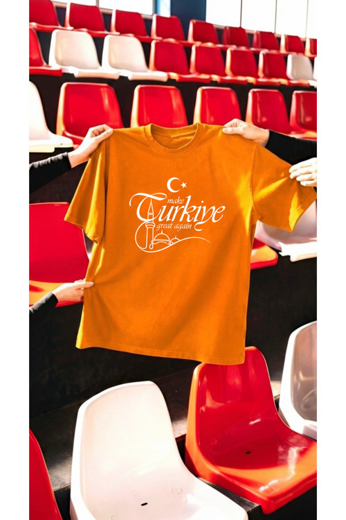 Unisex Make Türkiye Great Again Baskılı Tasarım Tshirt