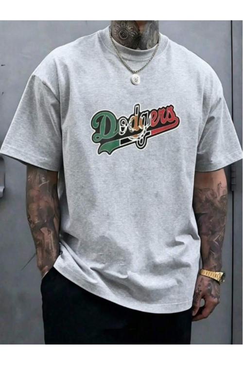 Erkek Dodgers Baskılı Tasarım Tshirt